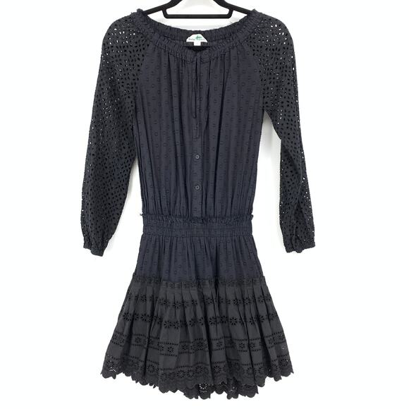 Roller Rabbit Dresses & Skirts - Roller Rabbit Dress Women's XS Arista Mini Long Sleeve Black Drop Waist Lace